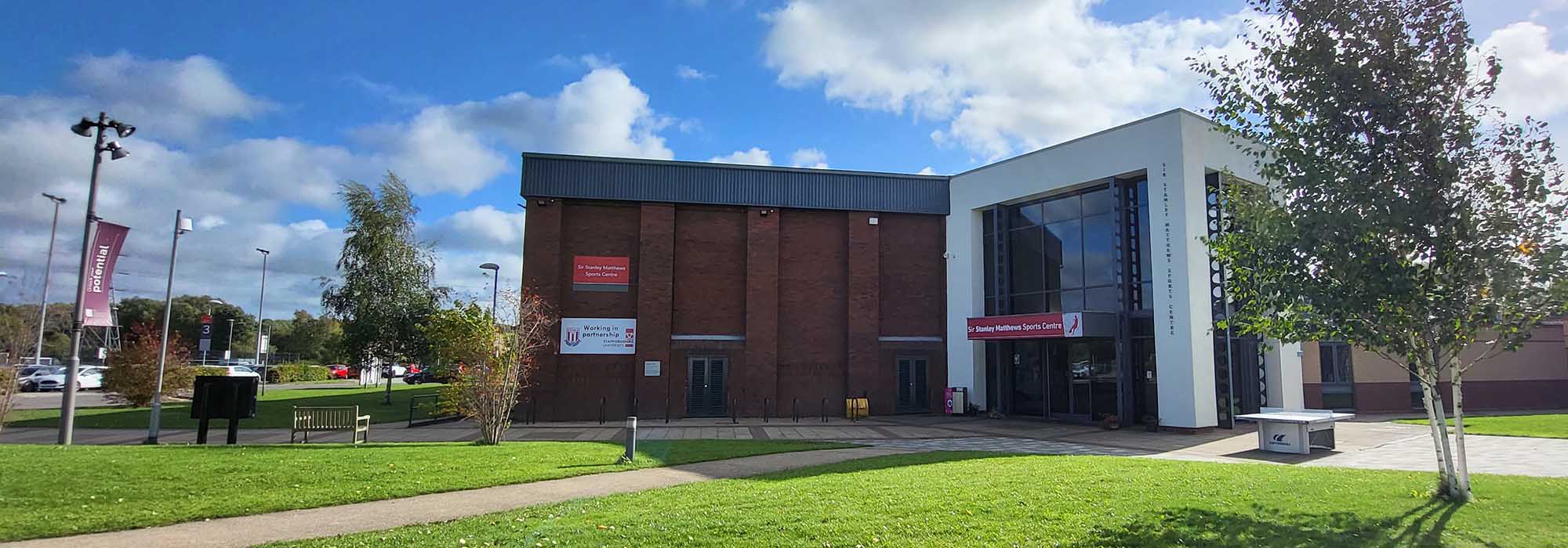 Main entrance of the Sir Stanley Matthews Sports Centre