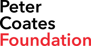 Peter Coates Foundation logo in black and red font
