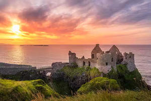 Ruins of Dunluce Castle, a location familiar to fans of Game of Thrones