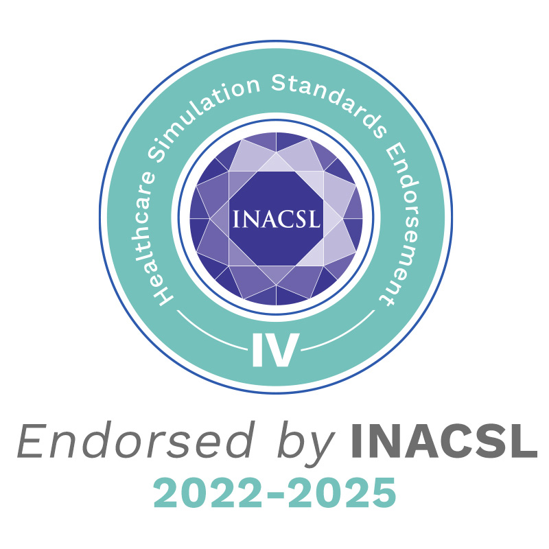 Endorsed by INACSL whose Healthcare Simulation Standards Endorsement is designed to recognize healthcare institutions and practices that have demonstrated excellence in applying simulation standards from the Healthcare Simulation Standards of Best PracticeTM