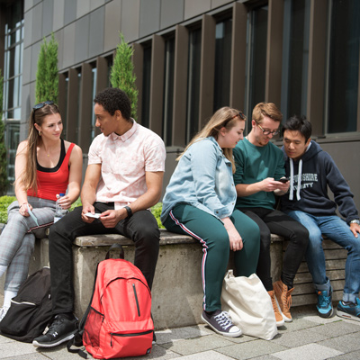 Students at the Staffordshire University Stoke-on-Trent campus