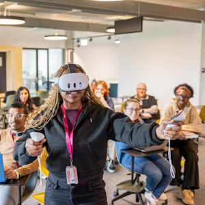 A hero image of an AI Hub session