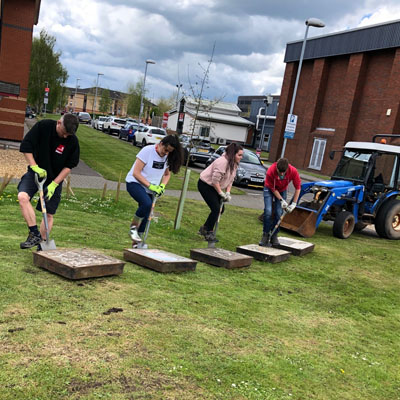 Digging the space for our new path