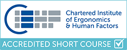 Chartered Institute of Ergonomics and Human Factors Accredited Short Course logo