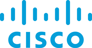 Blue cisco logo with sound wave design