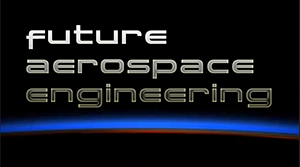 Future aerospace engineering with blue horizon image