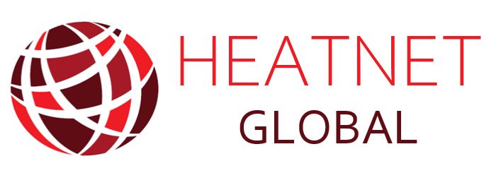Heatnet Global logo - with red globe icon to the left. 