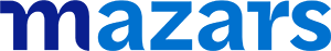 Blue mazars logo with dark blue M
