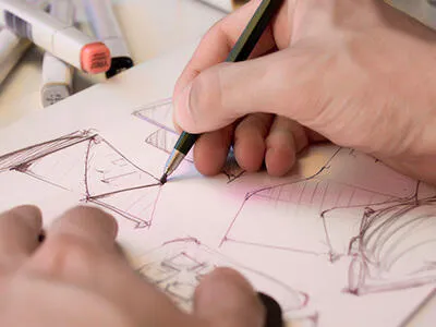 Hands drawing