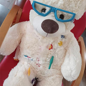 3D Toy Shop bear with medical devices attached