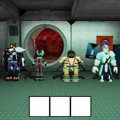 The characters showcased in the playable game.