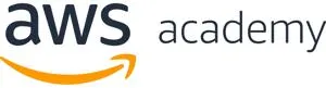 AWS Academy logo with dark blue lettering and the orange Amazon smile.