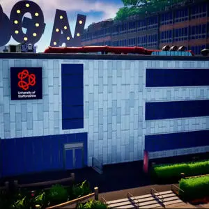 Beacon building recreated in the StaffsVerse in Fortnite