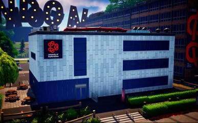 Beacon building recreated in the StaffsVerse in Fortnite