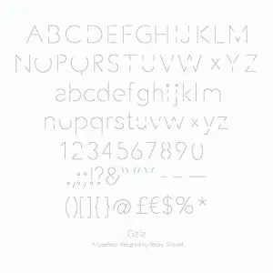 Becky Sidwell's sustainable font Gaia
