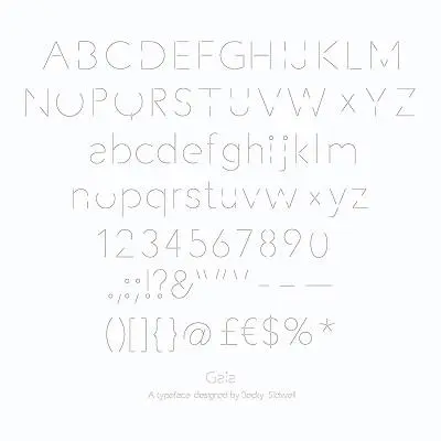 Becky Sidwell's sustainable font Gaia