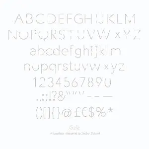 Becky Sidwell's sustainable font Gaia