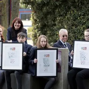 Big Read prize winners holding their certificates