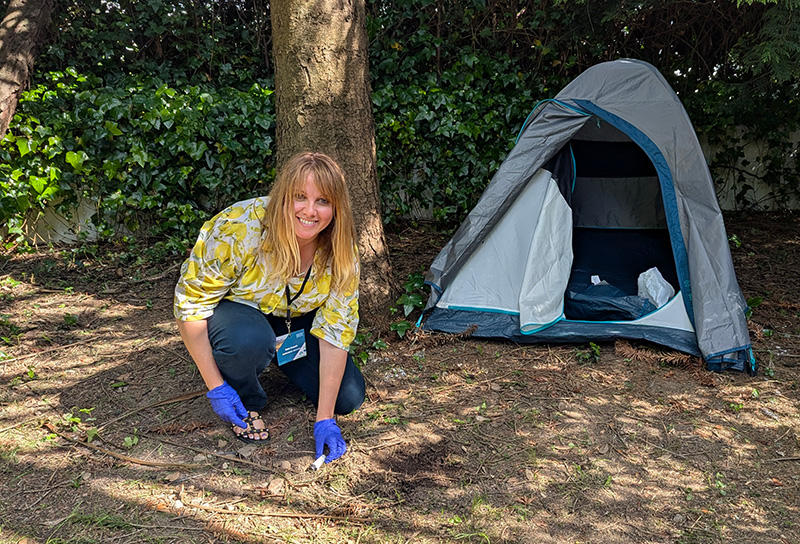 Professor Gwinnett recently delivering wildlife crime scene training