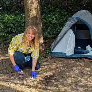 Professor Gwinnett recently delivering wildlife crime scene training