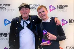 Graduates Chris Steers and Kelvin Andrews at the awards event