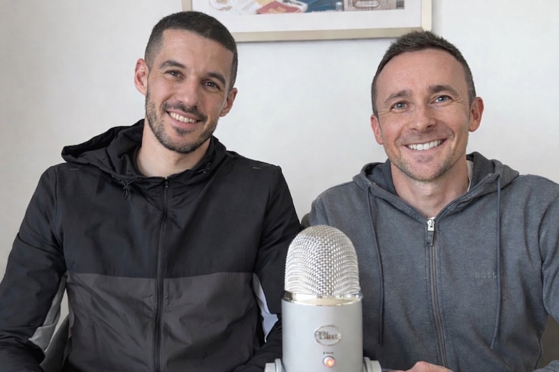 Conor Coady with Dr Paul Mansell