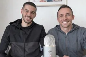 Conor Coady with Dr Paul Mansell