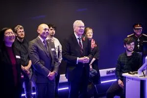 HRH, The Duke of Gloucester visiting the Smart Zone's Virtual Arcade
