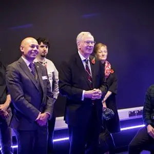 HRH, The Duke of Gloucester visiting the Smart Zone's Virtual Arcade
