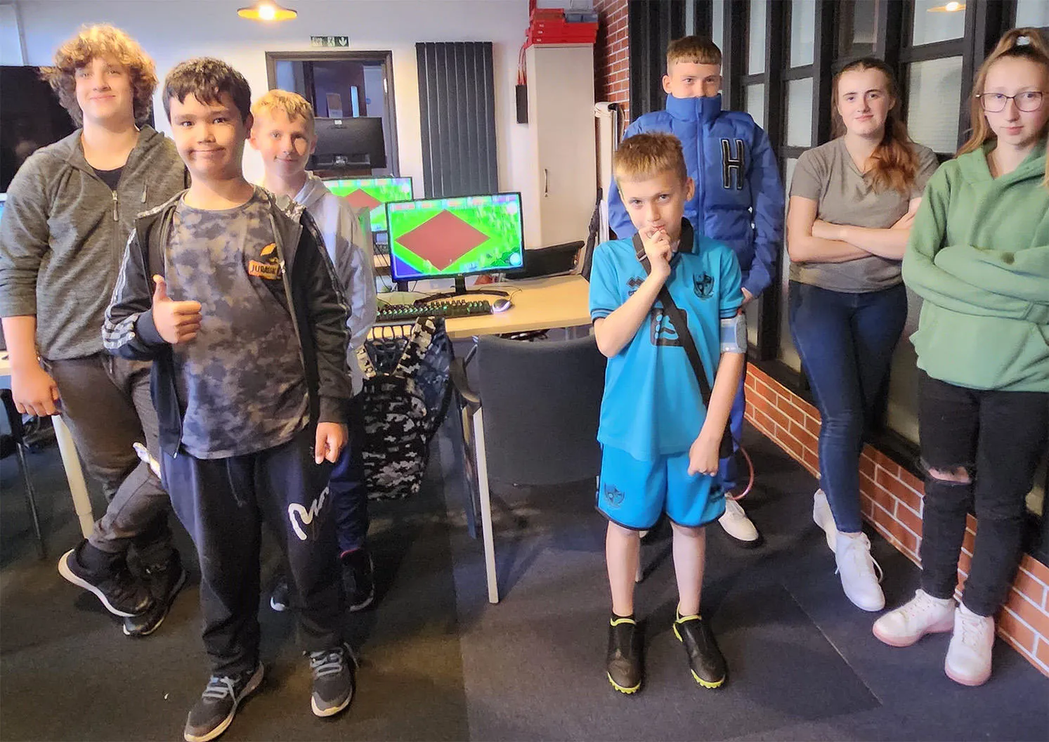Local children tested the game