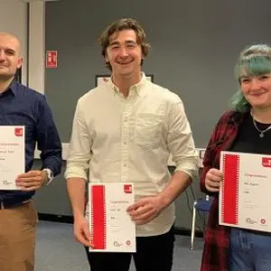 The winning students pictured holding their certificates
