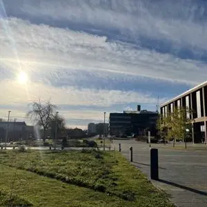 Staffordshire University's Leek Road site in Stoke-on-Trent pictured after staff and students hosted a litter pick.