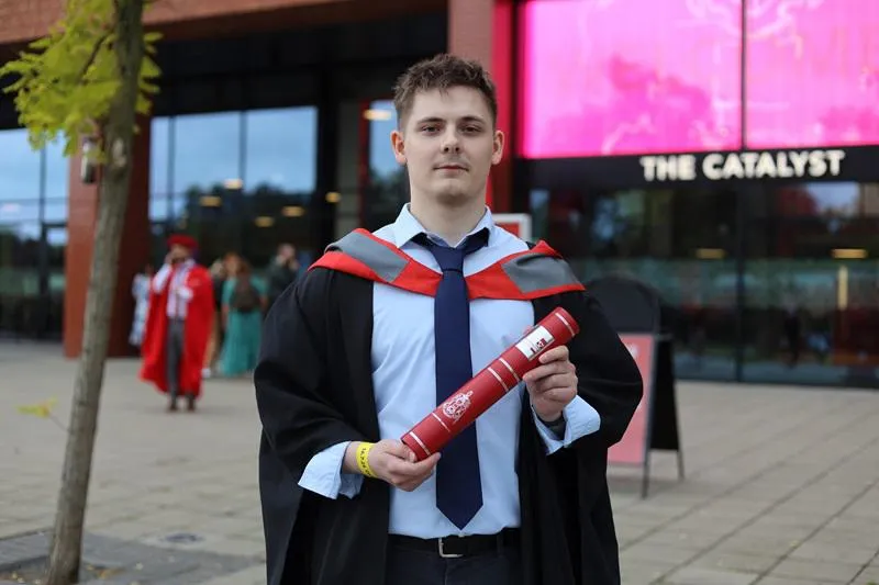 Recent graduate Louis Stonehouse-Gusewski