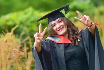 Lucie Pepper in her graduation cap and gown