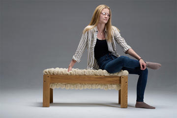 Madeleine Sturmey with her Cwtch furniture