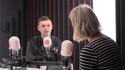 Matt Hancock and host Jenny Amphlett