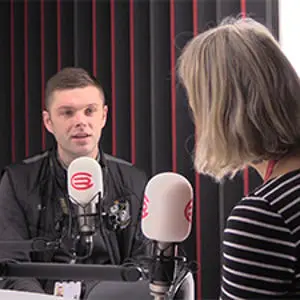 Matt Hancock and host Jenny Amphlett