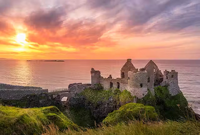 Ruins of Dunluce Castle, a location familiar to fans of Game of Thrones