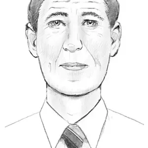 An artist's impression of the unidentified man
