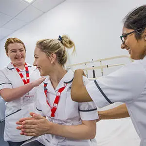 Nursing student in their uniforms