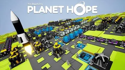 An image of the game Planet Hope designed by Tim Beedall which features a virtual cityscape