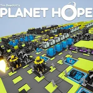 An image of the game Planet Hope designed by Tim Beedall which features a virtual cityscape