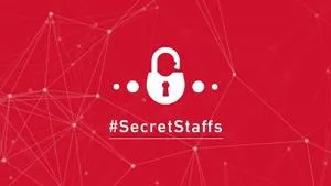 #SecretStaffs red logo