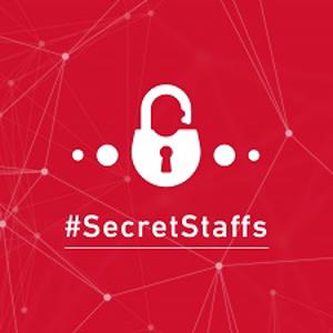 #SecretStaffs red logo
