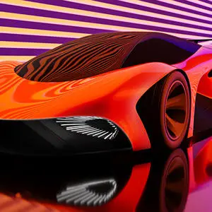 A futuristic sports car design
