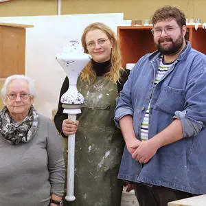 The students holding the mace