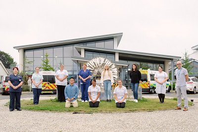 The new Trainee Nurse Associates pictured outside the RJAH hospital