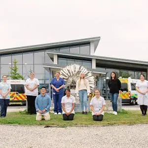The new Trainee Nurse Associates pictured outside the RJAH hospital