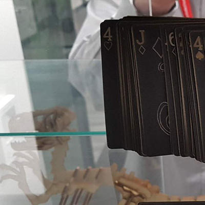Laser engraved playing cards