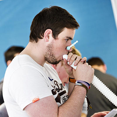 Lung Function Test via Vitalograph Gold Spirometer